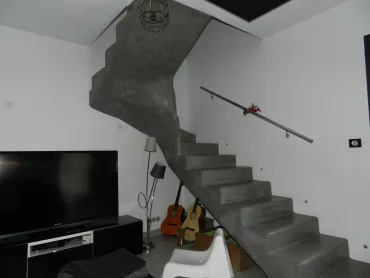 escalier en béton ciré