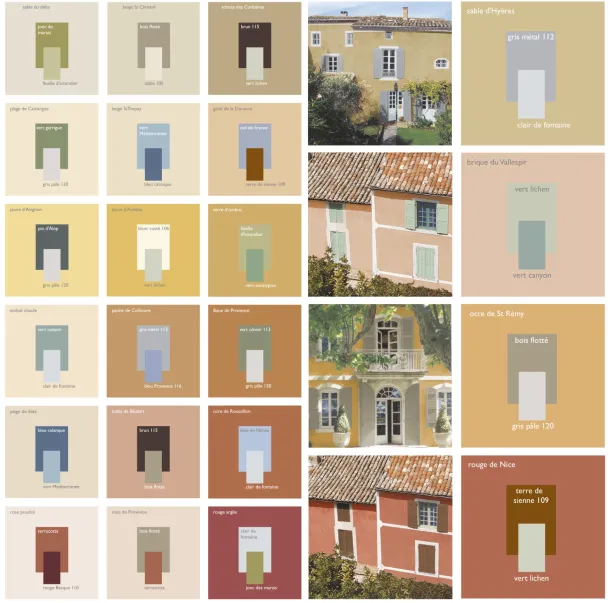 modèle de plusieurs teintes de couleurs de façade